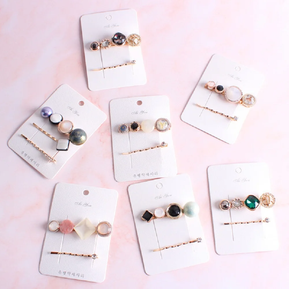 1 комплект корейские винтажные геометрические круглые акриловые бусины из