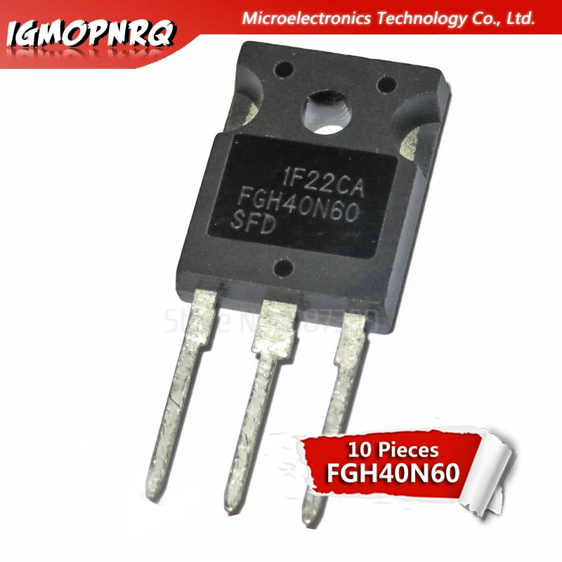 ТРАНЗИСТОР FGH40N60SFD FGH40N60 TO3P 40N60 600V 40A 10 шт. Интегральные схемы 
