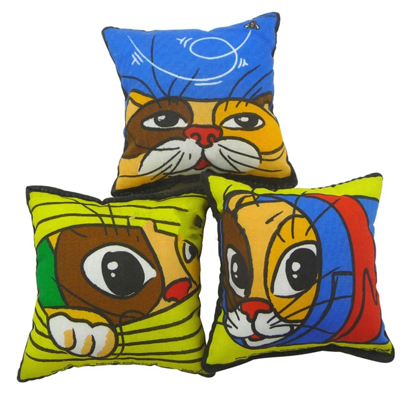 Забавная игрушка для кошек мультяшная квадратная красочная животных смешная из