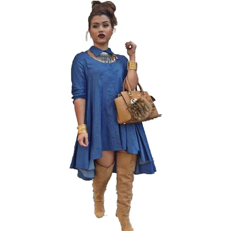 Женская сексуальная свободная джинсовая рубашка блузка топ повседневное