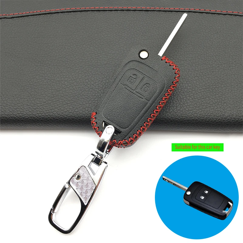 Кожаный чехол для ключей Chevrolet Cruze fit Buick Opel Vauxhall Astra Corsa Antara Meriva Insignia fob|Футляр