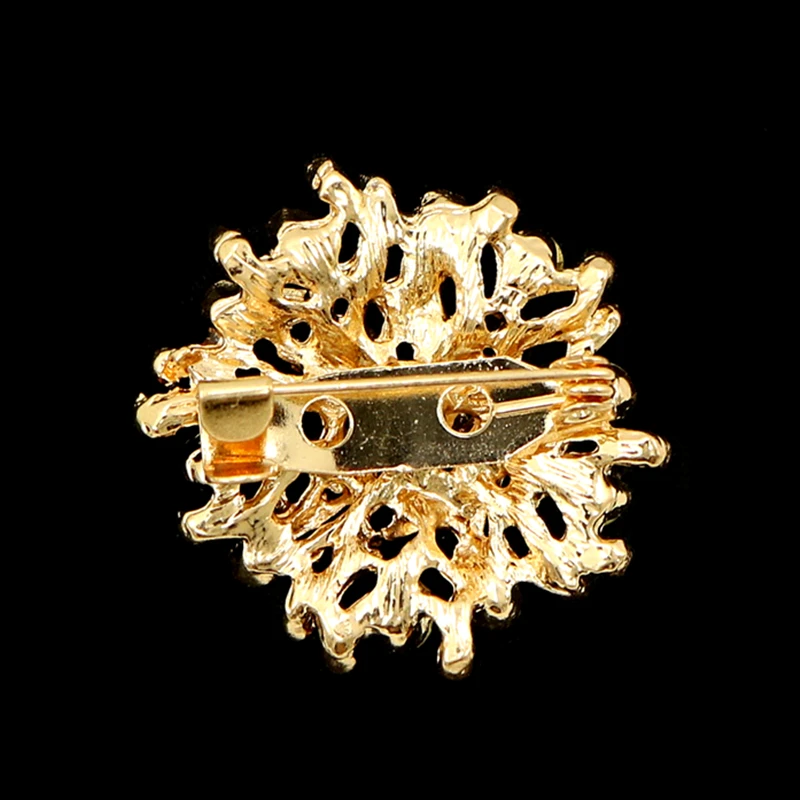 OneckOha крошечные горный хрусталь цветок броши цинковый сплав Pin Для женщин