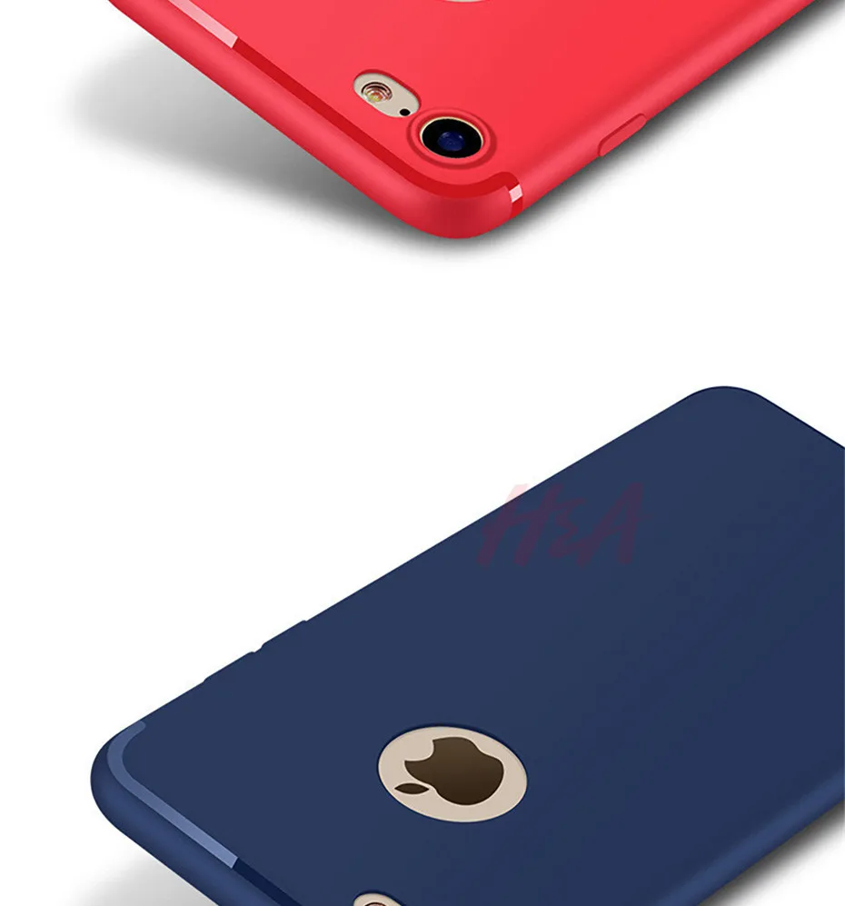 Ультратонкий силиконовый чехол H& A для iphone 7, 6, 6 S, 8 X, черный чехол, мягкий ТПУ матовый чехол для телефона, для iphone 7, 8 plus