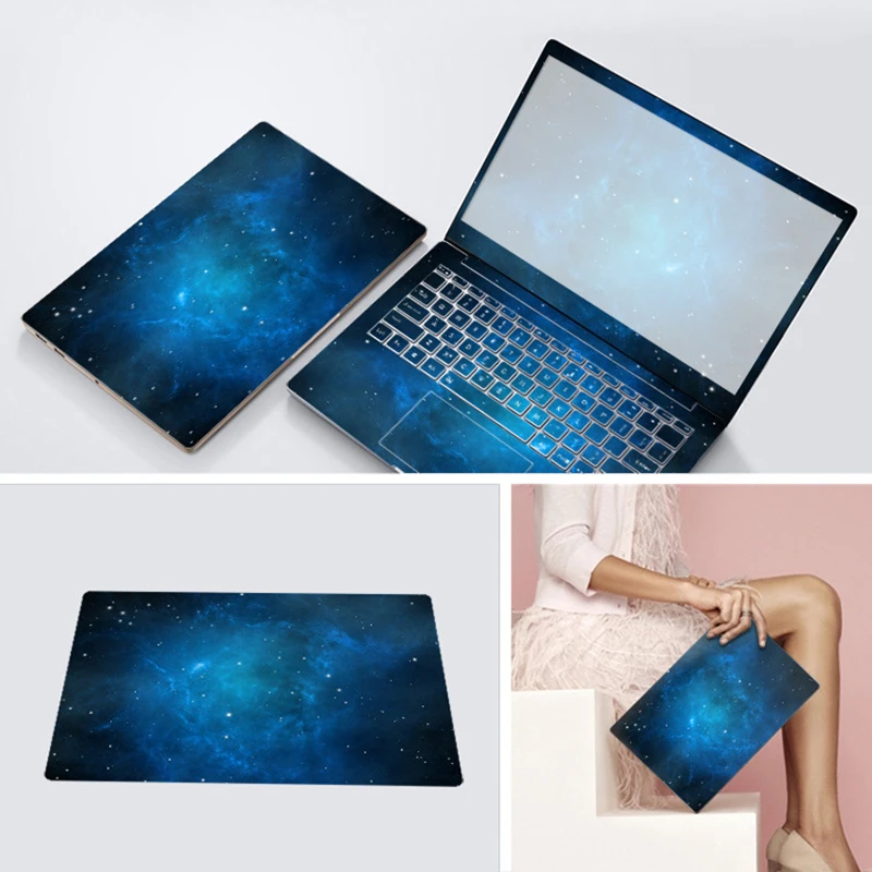 3-стороннее освещение ноутбук кожи Тетрадь Стикеры s для Xiaomi lenovo Dell Asus hp 14 15,6 дюймов наклейка на компьютер ноутбук Стикеры протектор чехол