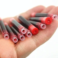 30pcs red colors smooth writing fountain pen ink student school office supplies stationery caliber 3mm