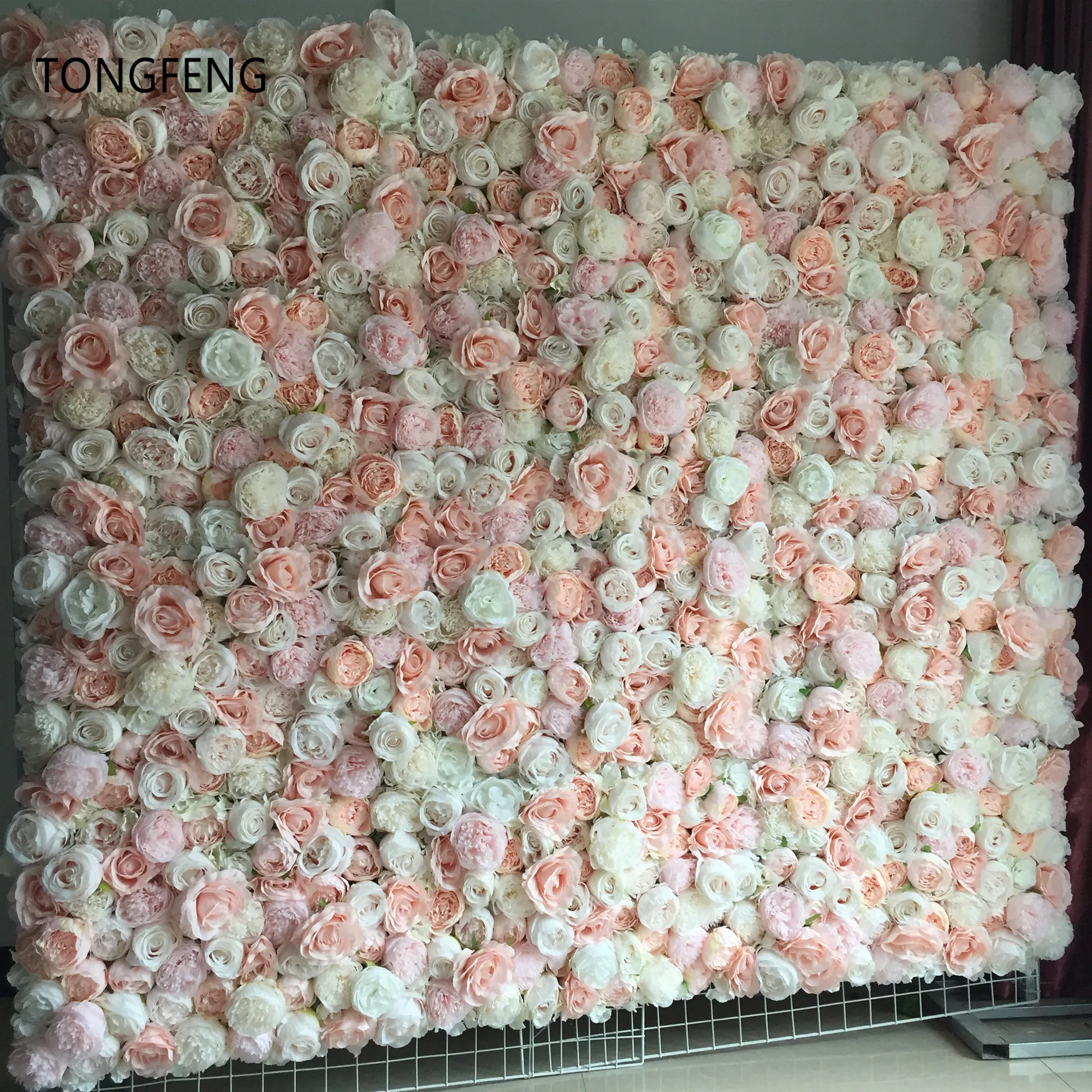 TONGFENG розовый 8 шт./лот искусственная Шелковая Роза Пион 3D цветок настенная панель
