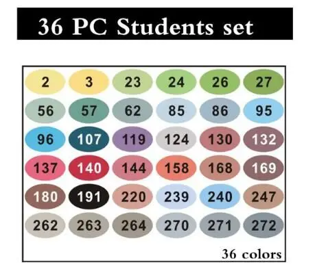 36 Student Exam set Finecolour EF100 240 цветов на спиртовой основе чернила на двойной основе Профессиональный эскиз искусство маркеры с сумкой - Цвет: 36 Student Exam set