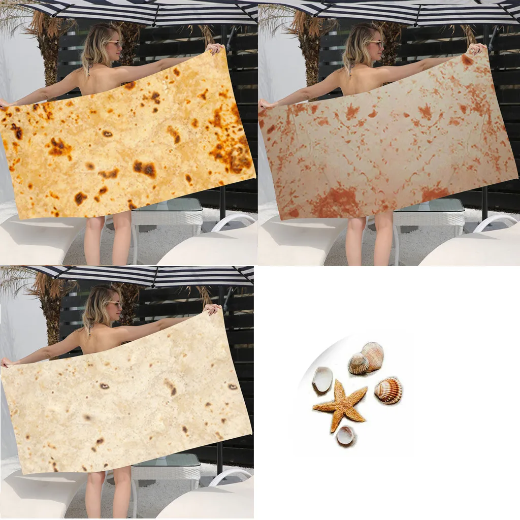 Новый 2019 Полотенца печенье пляжное полотенце с принтом пончо для плавания халаты