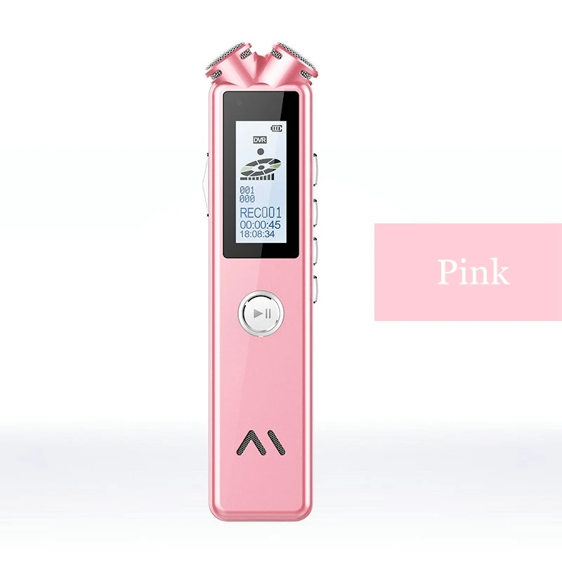 Розовый Yescool A20 8 16 32 Гб Профессиональный Качественный Мини цифровой диктофон MP3 HIFI loseless музыкальный плеер черный розовый на выбор - Цвет: Розовый