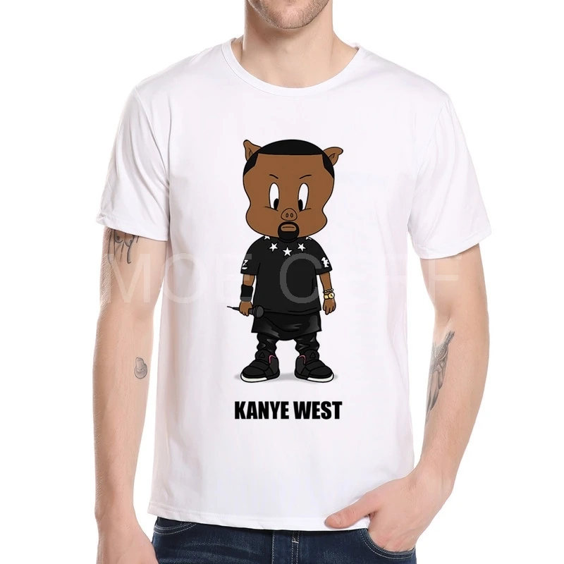 2020 камуфляж Для мужчин s Kanye футболка West в стиле хип хоп короткий рукав с круглым