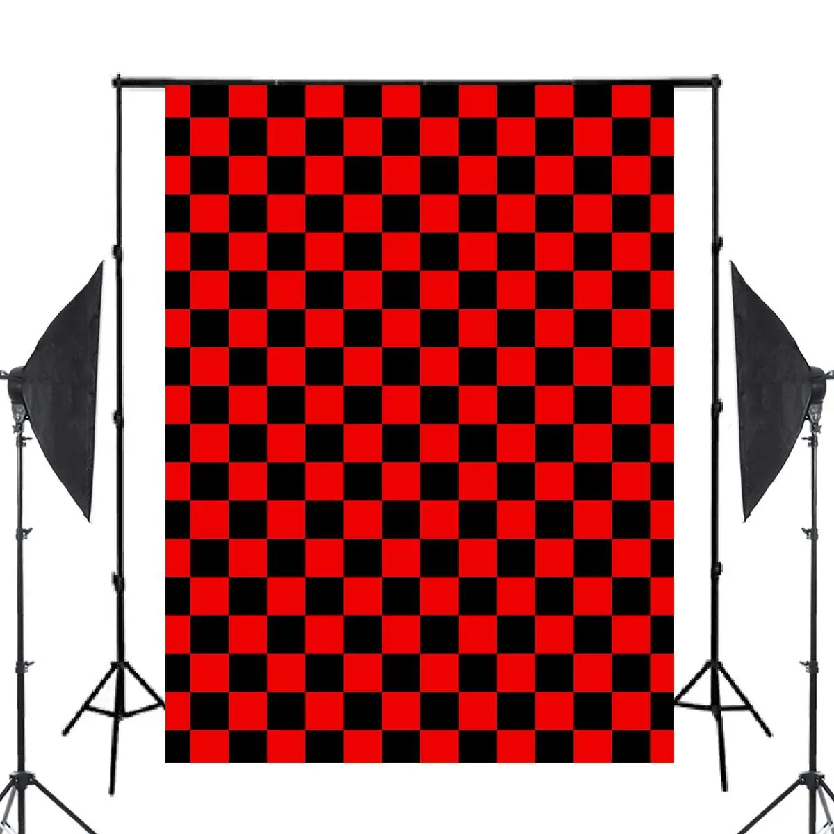 5x7ft изысканный шахматной фотографии фонов черный красный фон Дети фотостудия для