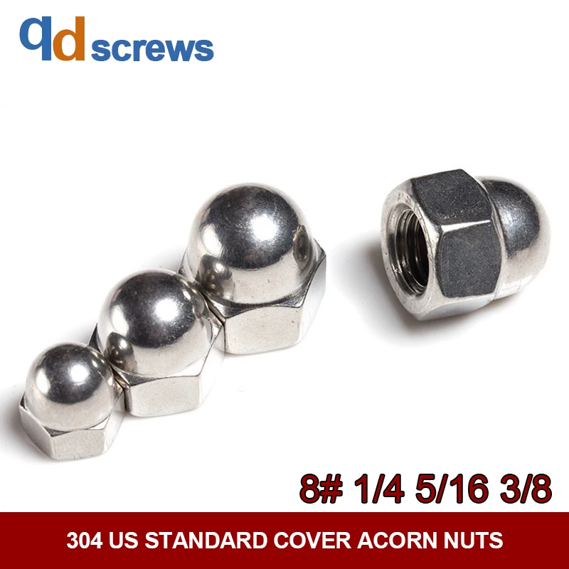 

304 8#1/4#5/16#3/8# US Standard Stainless Steel Cover Acorn Nuts DIN1587