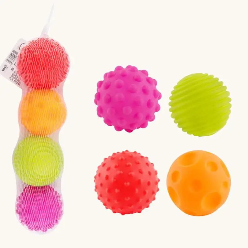 4 шт дети Монтессори текстурированный мульти мяч набор игрушки ребенок развивает