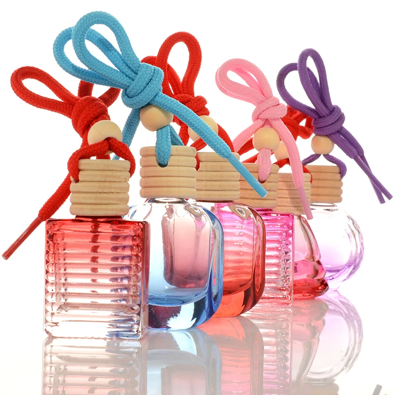 

8ML/10ML Style Mixed with Car Perfume Essential Oil Pendant Hanging Glass Empty Bottle 100PCS/LOT