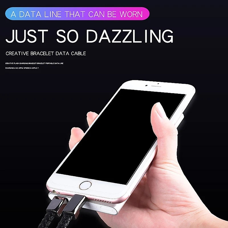 Браслет usb кабель зарядное устройство Быстрая зарядка для телефона портативный