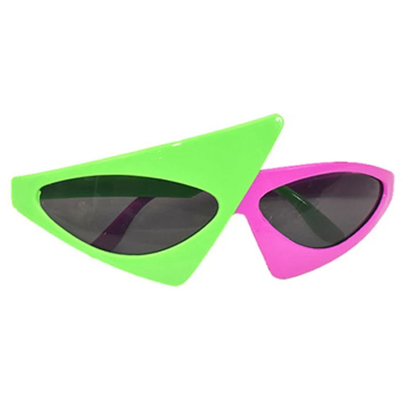 

Baby Toys Hat Hip-Hop Roy Purdy Style Asymmetric Sunglasses Novelty Green Pink Contrast Color Children's Party Toys