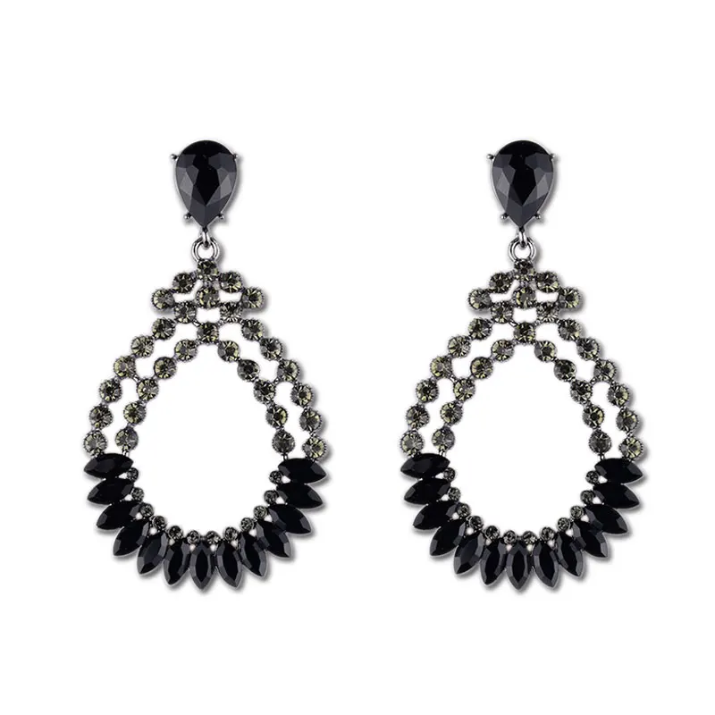 Женские серьги капли HOCOLE красные зеленые белые свисающие свадебные со