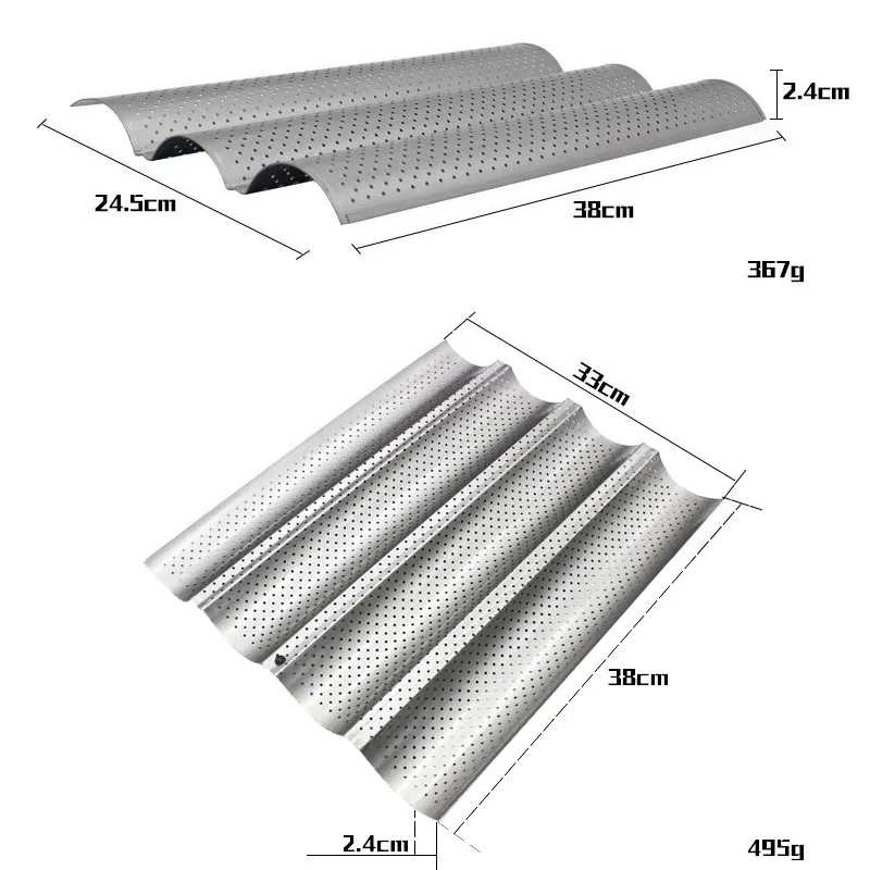 Антипригарный французский противень для выпечки хлеба FEBWIND перфорированный хлеб