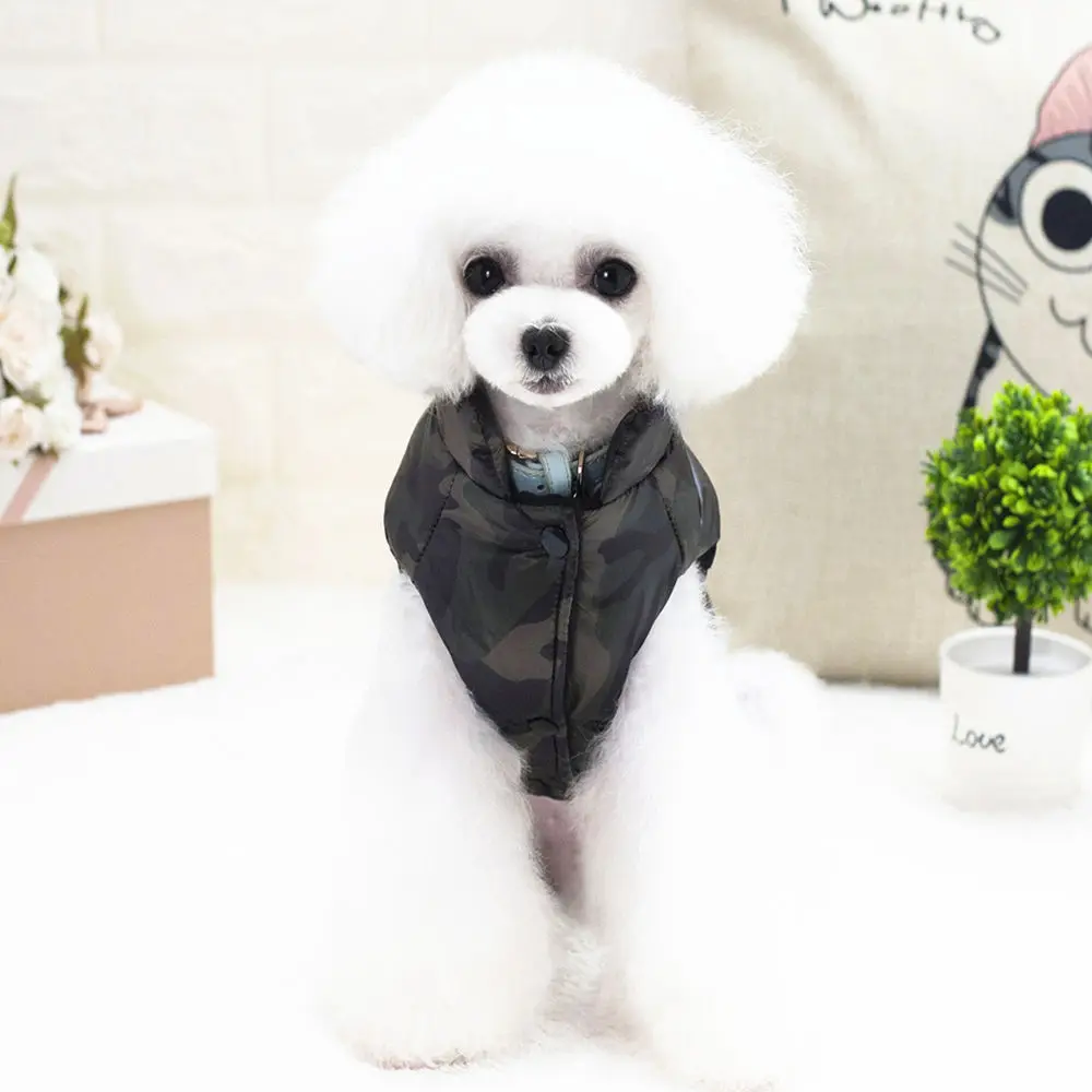 Новейшее фирменное название Одежда для собак на зиму камуфляжное пальто щенков