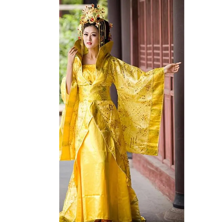 Фото Древний китайский костюм яркий праздничный принцессы ханьфу феи Hanfu Ru платье с