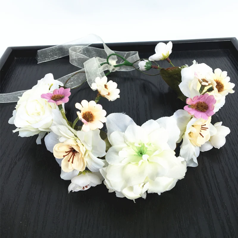 Повязка на голову с цветами Детская повязка аксессуары для волос женский пляжный