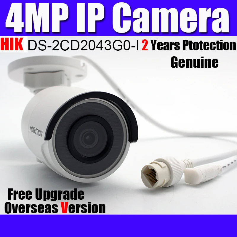 Оригинальная фотокамера Hikvision 4 МП ИК сетевая камера POE IR30m разъем для SD карты H.265