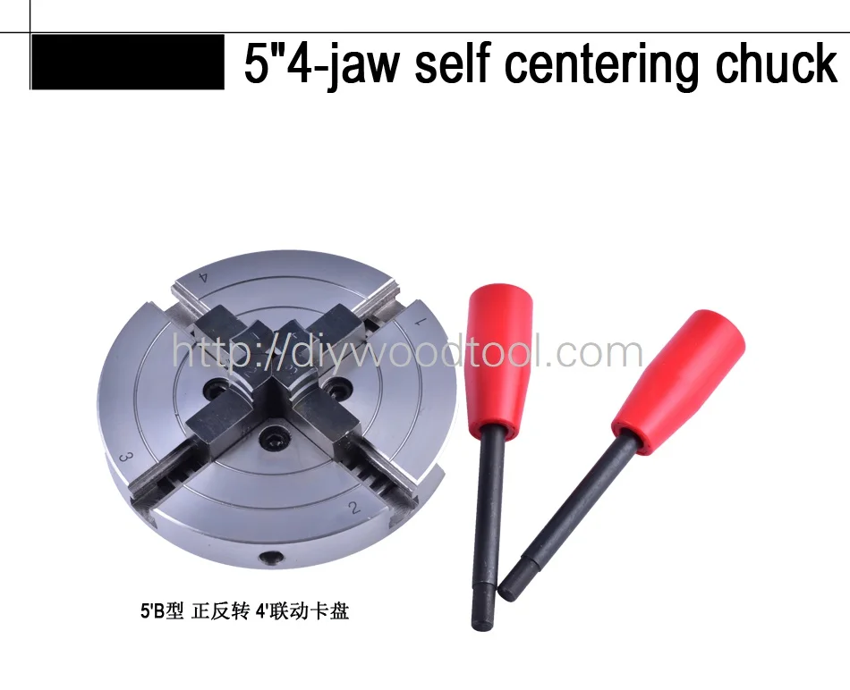 5" / 125mm 4-Jaw Wood Lathe Chuck,5inch 4 jaw self centering chuck Wood Turning Chuck,mini lathe woodworking chucks,machine tool
