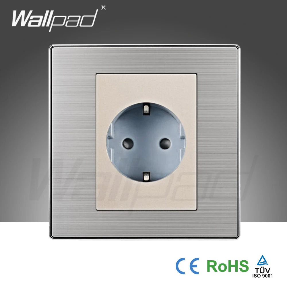 2017 Лидер Продаж 2 Штыревая Розетка Schuko Wallpad Люксовая Настенная Электрическая