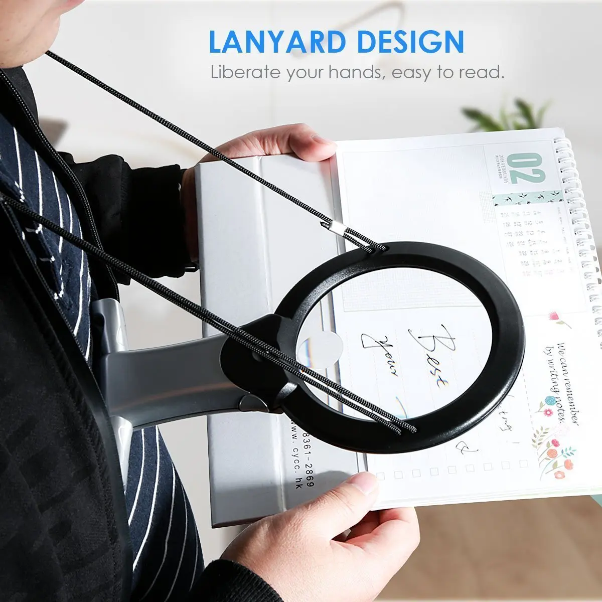 Hands Free светодиодная Лупа с подсветкой для чтения, для шеи, качественная Лупа с увеличительным стеклом для пожилых, для шитья, вышивки крестиком