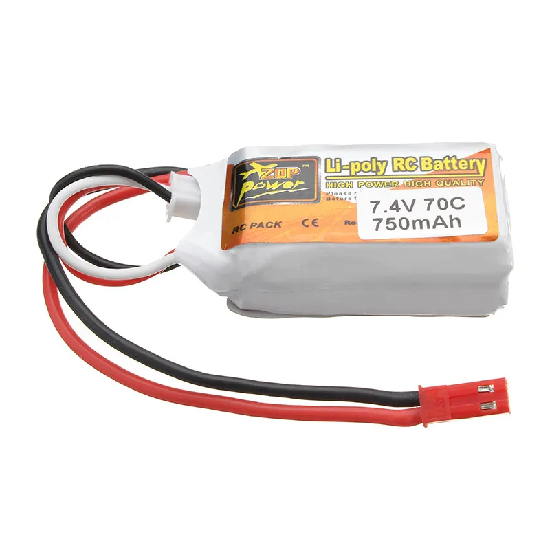 2 шт. ZOP Power 7 4 в 750 мАч 2S 70C Lipo Battery JST Plug | Игрушки и хобби
