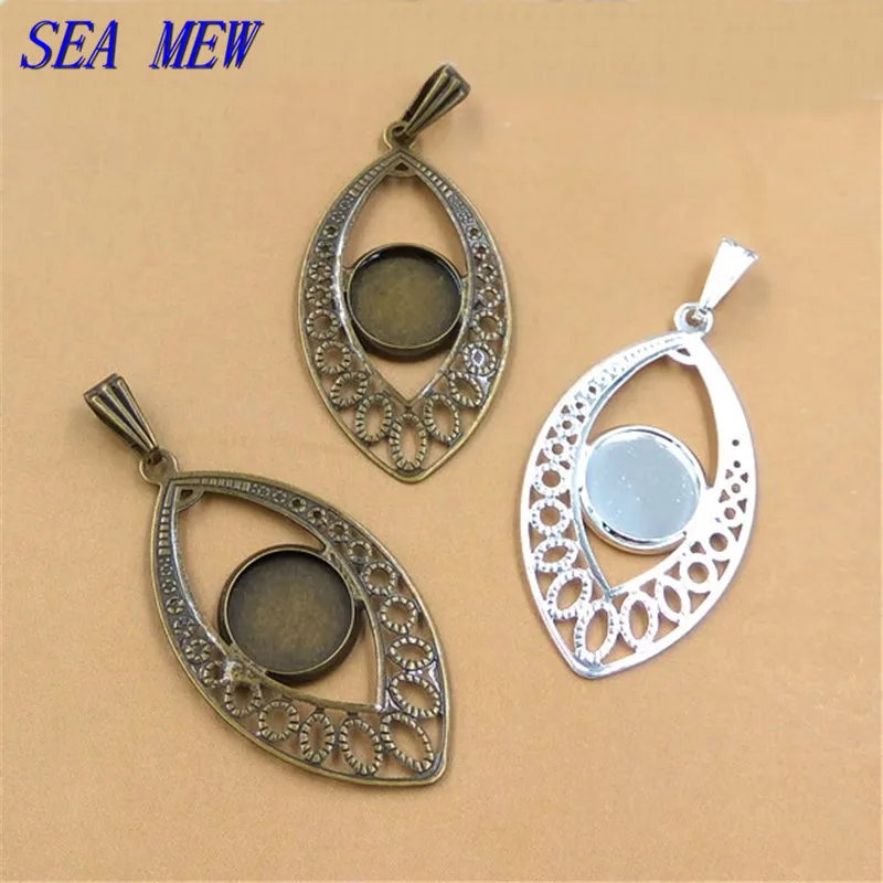 Круглая основа для кабошона медные ажурные филигранные обертки размером 35 мм * 20