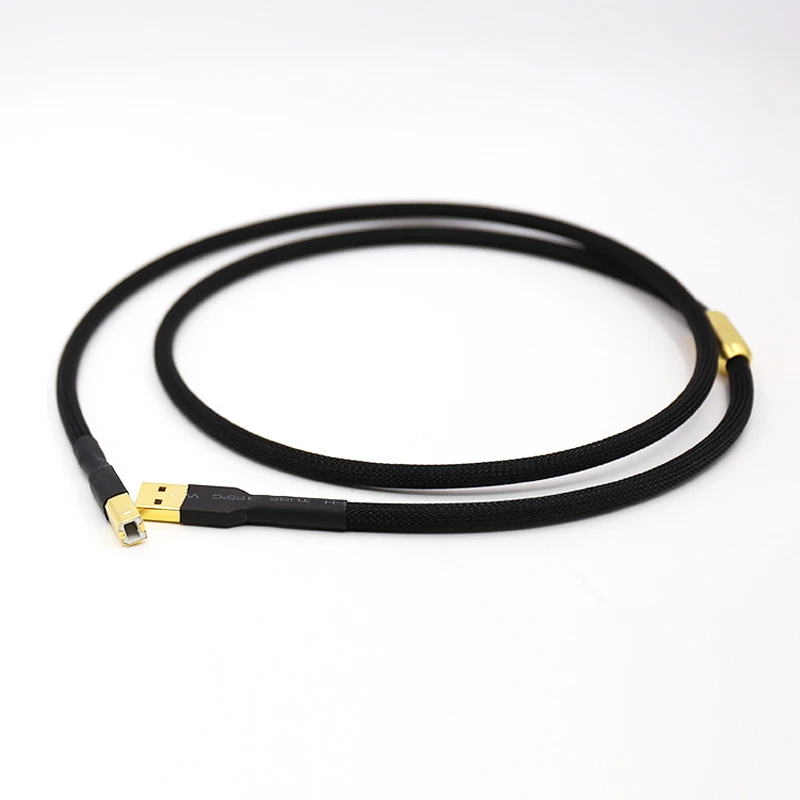 Пара 5N OCC Чистый медный ЦАП USB 2,0 кабель декодеры звука кабель для передачи данных с позолоченным usb-штекером