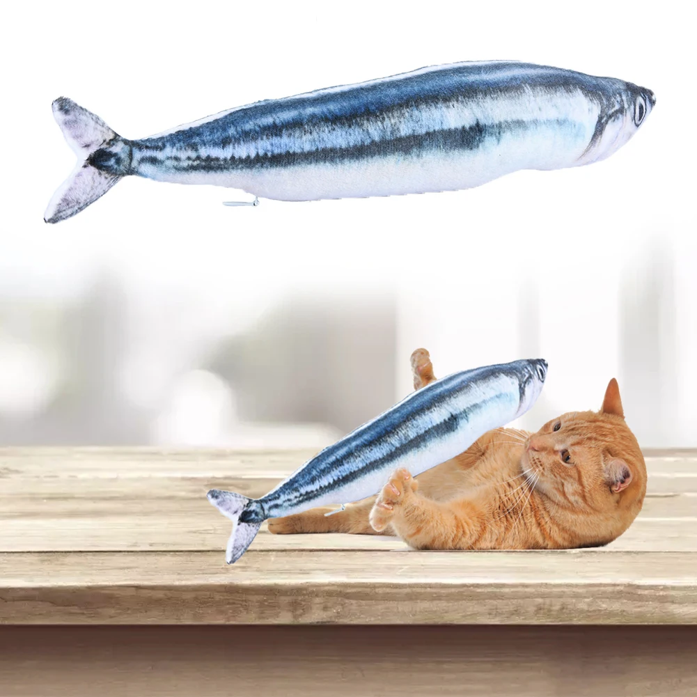 1 шт. рыба кошка игрушка для кусания 2 Цвета моделирование Sauryfish Форма питомец
