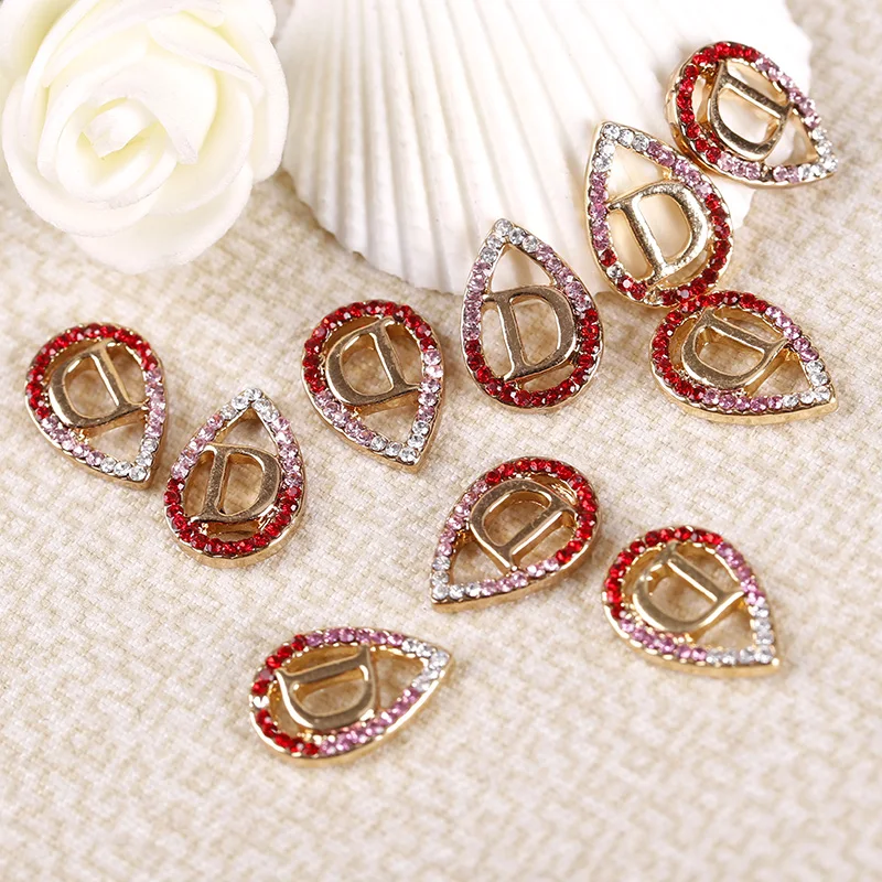 10 шт./лот украшения для ногтей золотые капли воды Смешанные Буквы дизайн модные