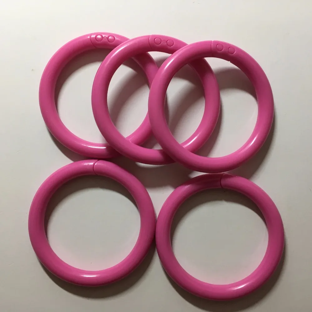 50 шт ярко-розовый цвет петля кольца о-звенья погремушка развивающие части