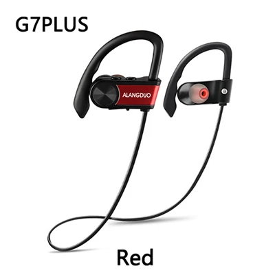 ALANGDUO G7 беспроводные наушники Bluetooth наушники IPX7 водонепроницаемые для спортивного телефона с микрофоном audifonos bluetooth - Цвет: G7Plus Red