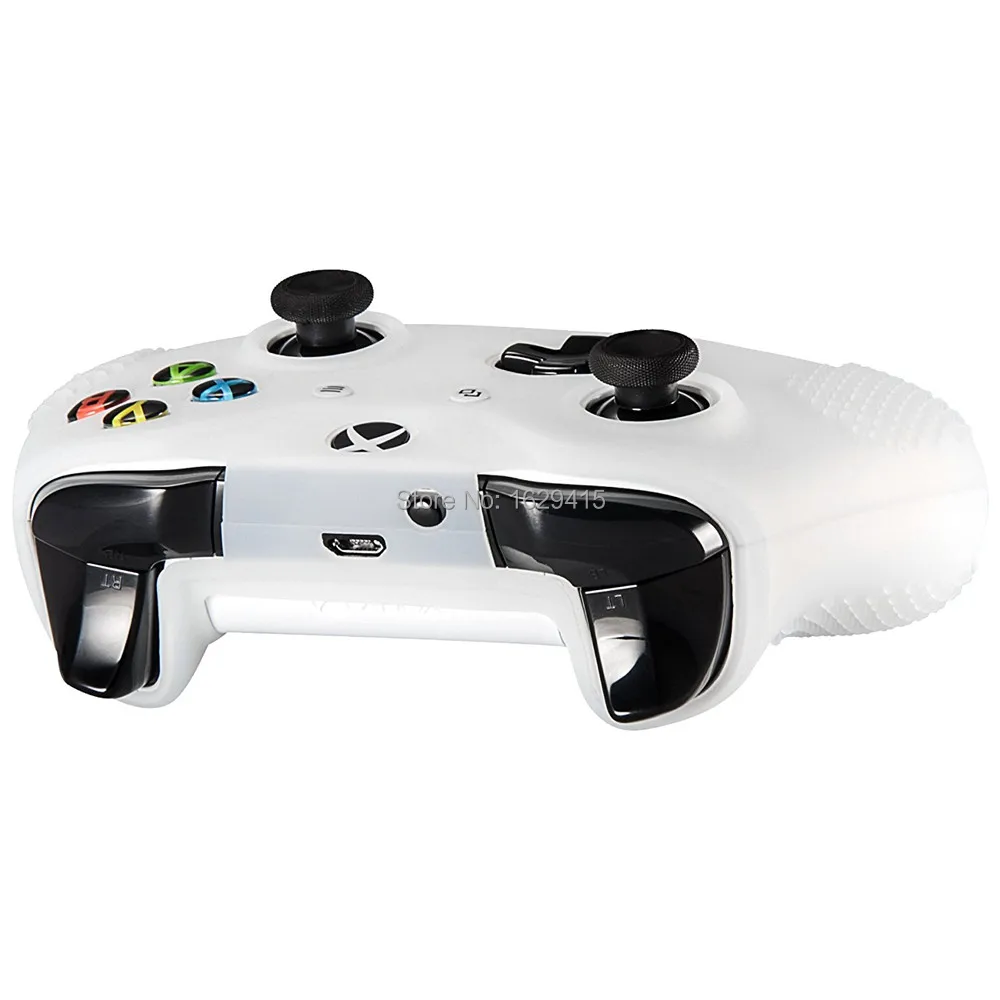 IVYUEEN 2 x мягкий Противоскользящий силиконовый резиновый чехол для Xbox One X S тонкий контроллер+ 4 x палочки для большого пальца