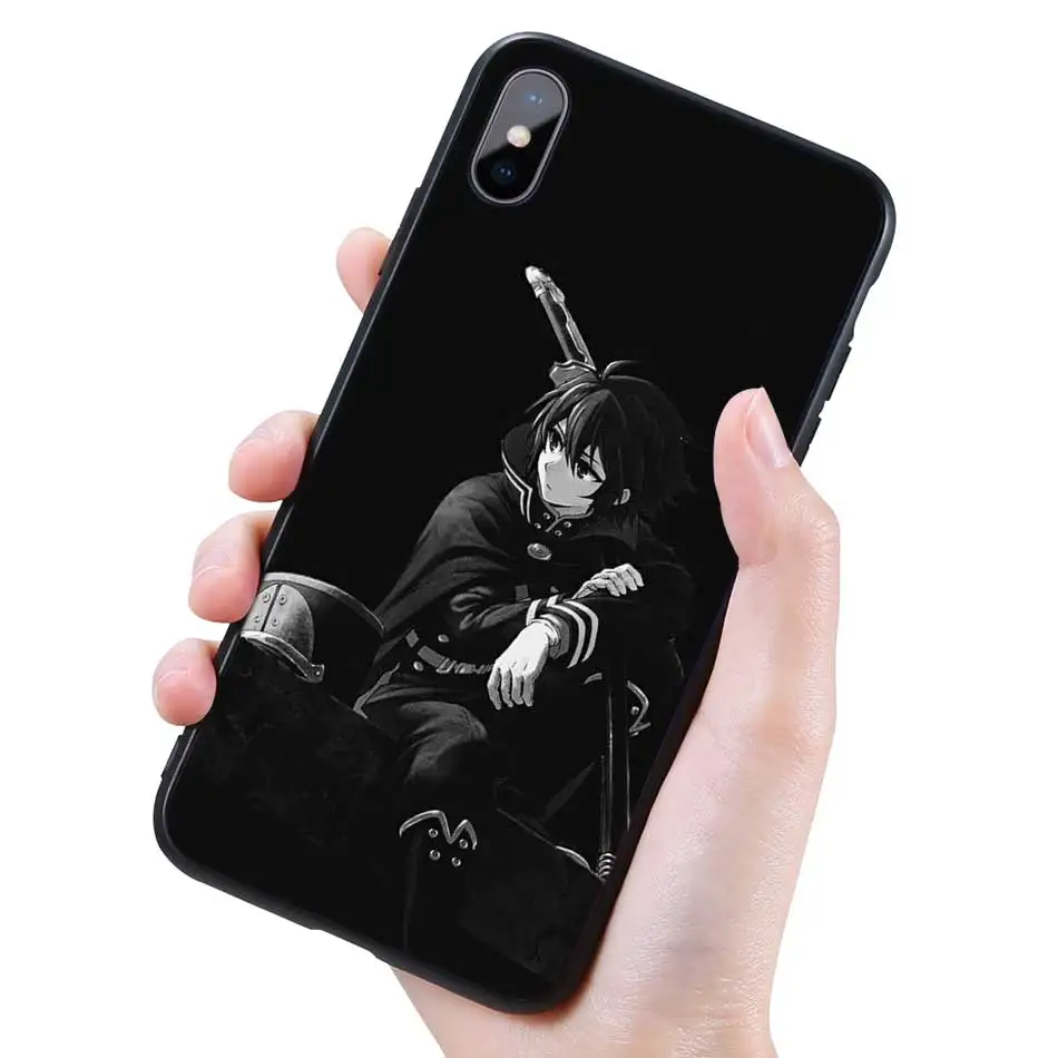Силиконовый черный чехол для iPhone 11 Pro XR X XS MAX 7 8 6 6S Plus 5 5S SE 5C 7Plus 8Plus Phone Sword Art Online SAO аниме