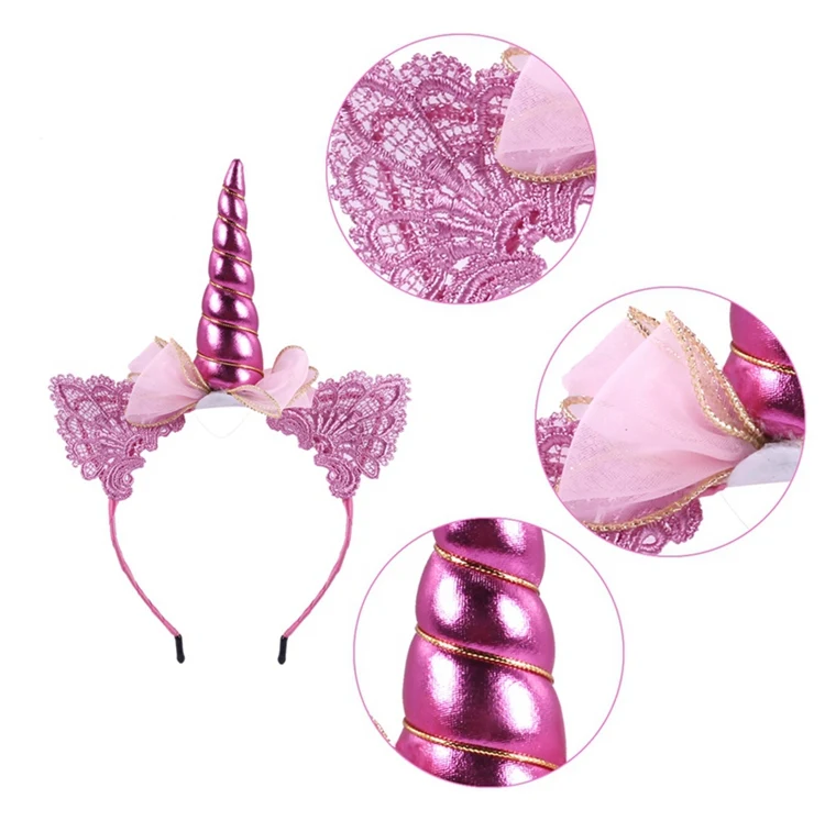 QIFU Unicorn Party Decorations Unicorn Birthday Party Supplies Unicornio Party Headband Set Girl Deco Baby Shower Decorations