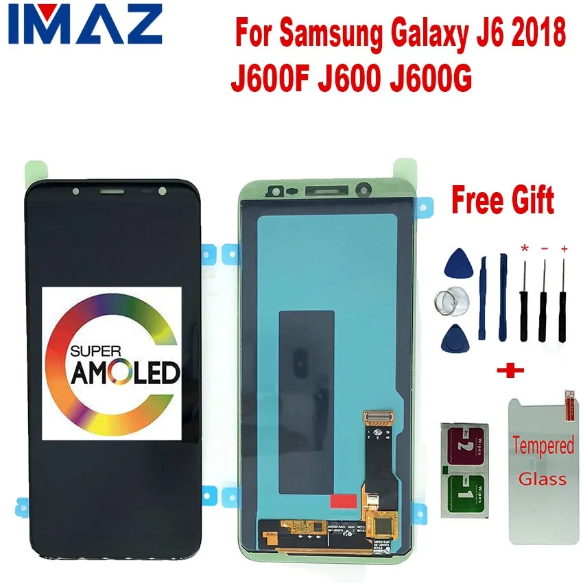 

IMAZ SUPER AMOLED 5.6" LCD For Samsung Galaxy J6 2018 J600F/DS J600G J600 LCD Display Touch Screen Digitizer Assembly For J6 LCD