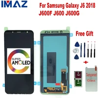 imaz super amoled 5 6 lcd for samsung galaxy j6 2018 j600fds j600g j600 lcd display touch screen digitizer assembly for j6 lcd