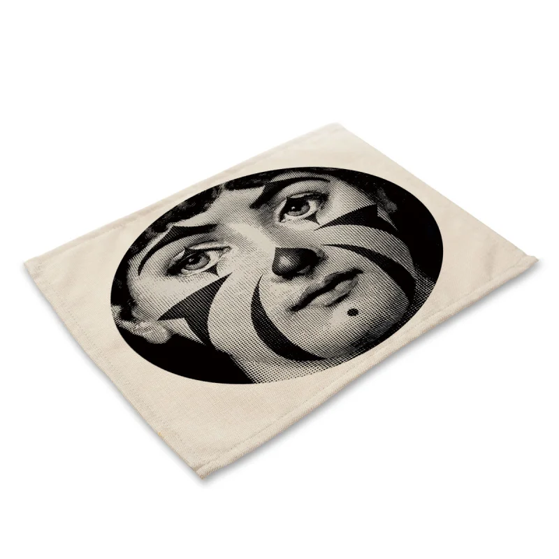 1 шт. Ретро Fornasetti Artical обеденный стол хлопок печать подставки под столовые приборы подставки под тарелки