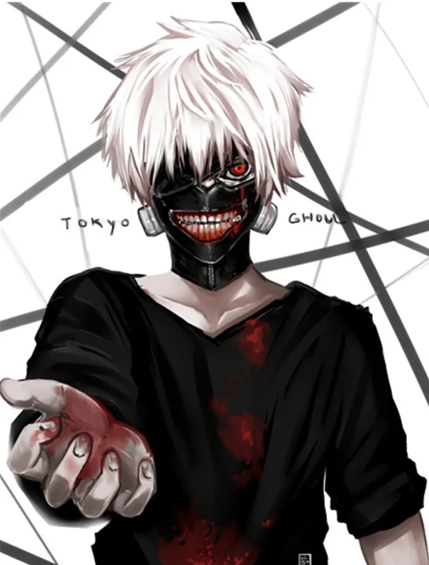 Косплей Токийский Гуль Kaneki Ken регулируемые маски на молнии из искусственной кожи крутая маска
