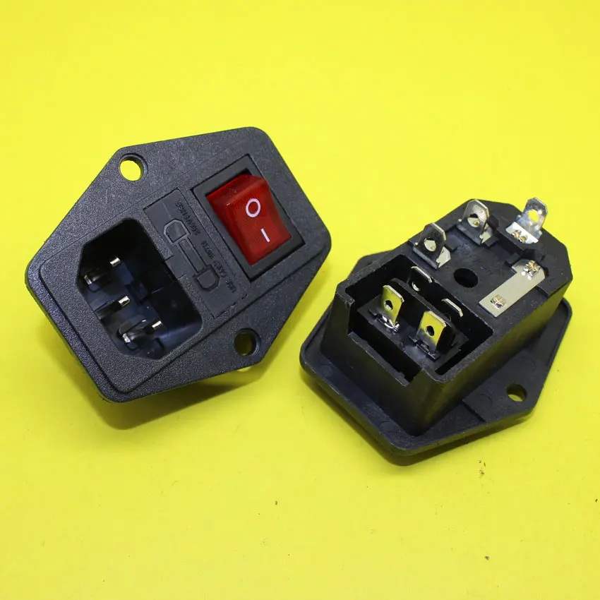 Входная розетка для шнура питания переменного тока AD 061 IEC320 C14 250 В 10 А с