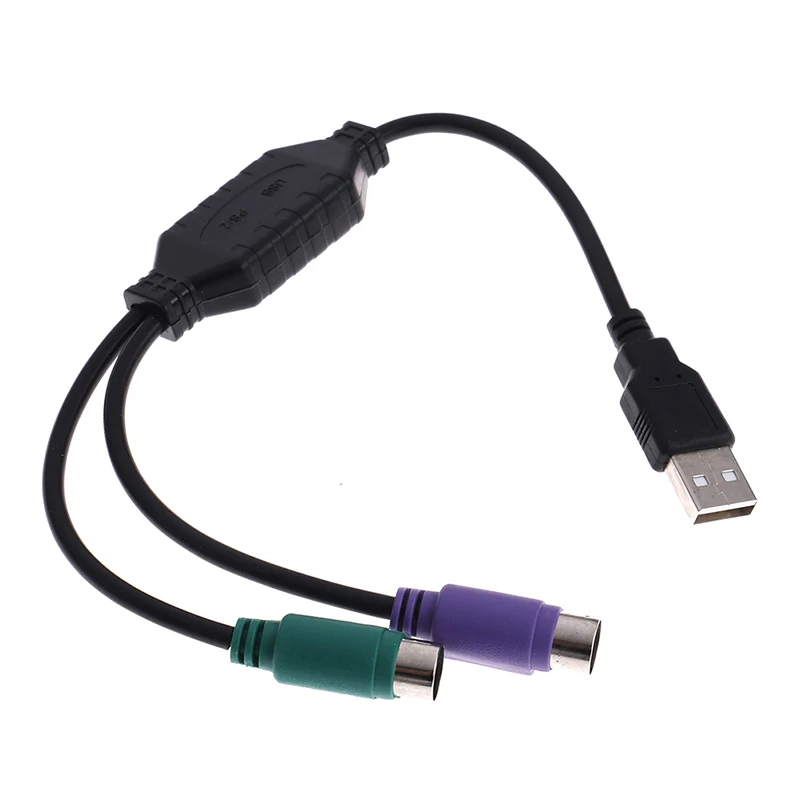 Высокое качество 31 см USB в PS/2 кабель адаптер конвертер Мышь Клавиатура для PS2