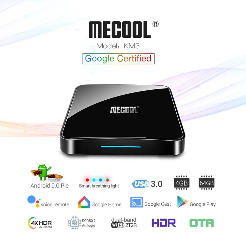 Оригинальный Mecool KM3 A tv KM9 PRO Google Сертифицированный Android 9 0 Box S905X2 4K HDR 2 4G/5G с