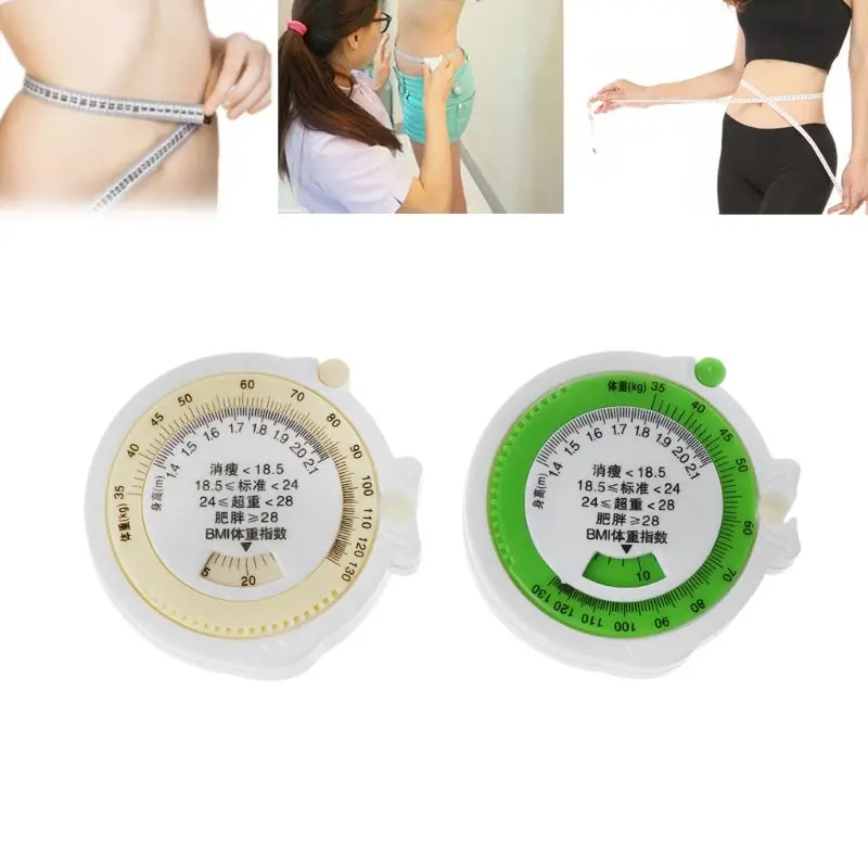 

BMI Body Mass Index Retractable Tape 150cm Measure Calculator Diet Weight Loss Tape Measures Tools