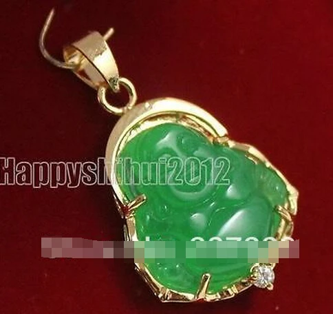 LL &ltмодные ювелирные изделия зеленый резной Кулон Будда|budda pendant|fashion jewelrypendant green |
