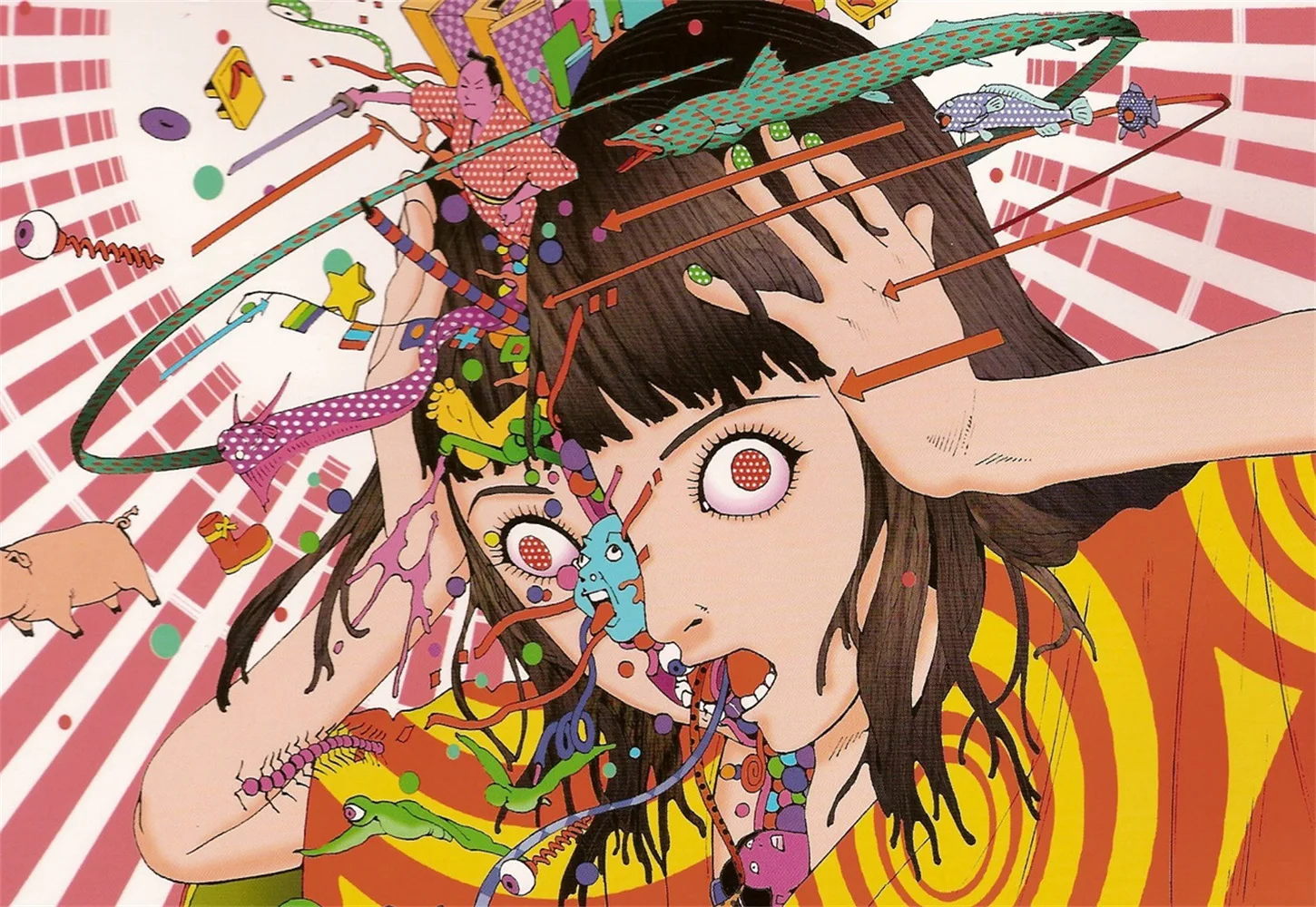Самурайские японские комиксы Shintaro Kago поп-арт карта классический винтажный Ретро