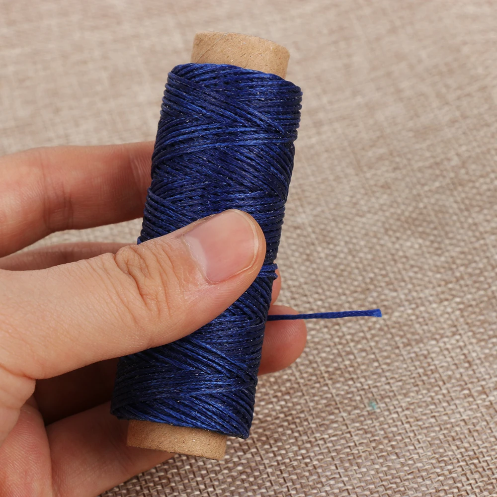 50 метров/рулон прочный 1 мм 150D кожаный вощеный шнур для DIY инструмент для рукоделия ручная строчка плоская Вощеная швейная линия
